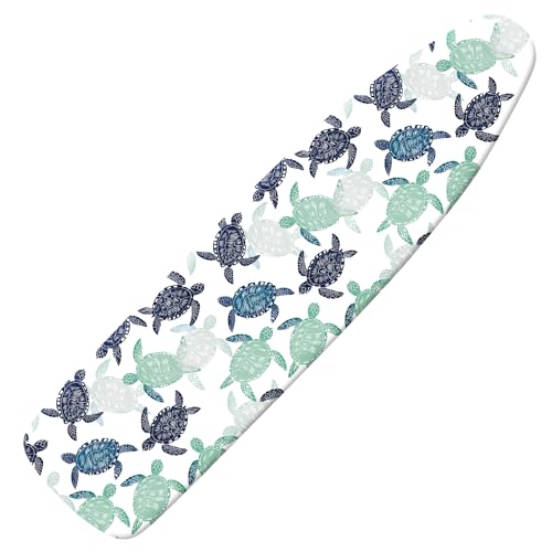 15x54 Inch Ironing Board Cover and Pad, Sea Turtle Beach Coastal Pattern