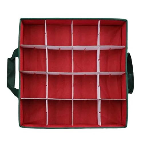 Old World Christmas Ornament Storage Box with 4 Adjustable Trays — Collapsible Organizer for Collectible Christmas Ornaments