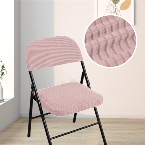Dust-Proof Folding Chair Covers Set - Seat & Backrest Cushion, Pink