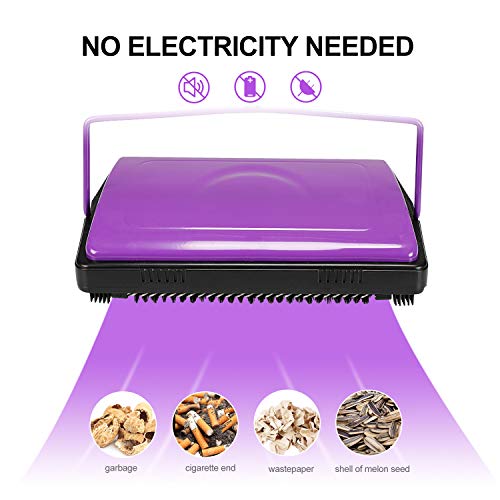 Yocada Manual Carpet Sweeper - Lightweight Hand Push Cleaner for Pet Hair & Dust