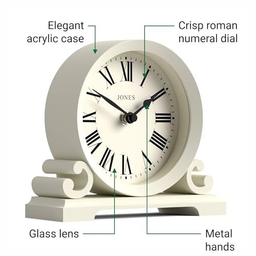 Traditional Small Mantel Clock, Double Scroll Desk and Shelf Clock