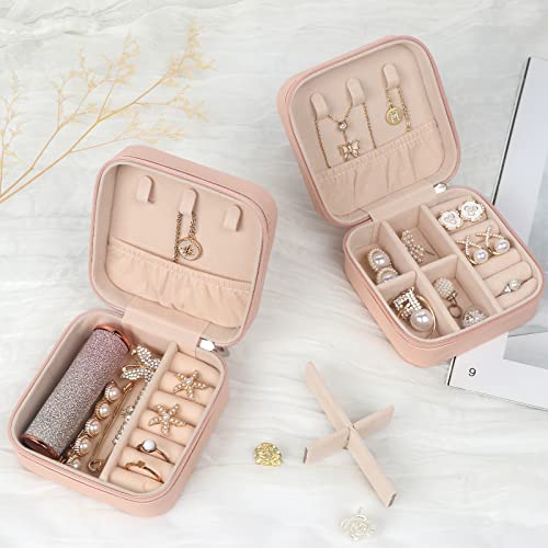 Portable PU Leather Travel Jewelry Case for Earrings & Necklaces