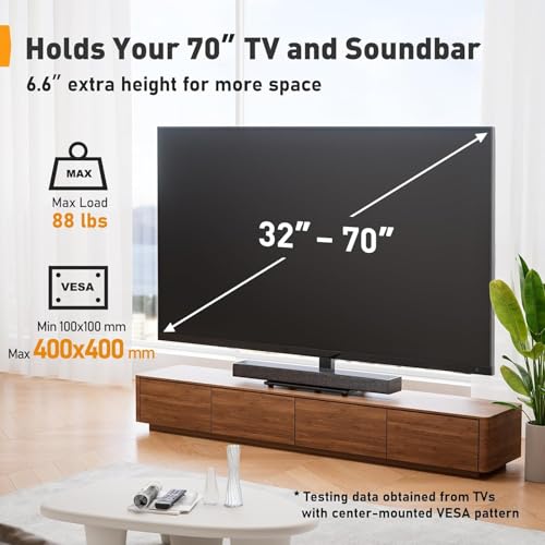Universal Swivel TV Stand Base for 32-70 Inch TVs - Height Adjustable