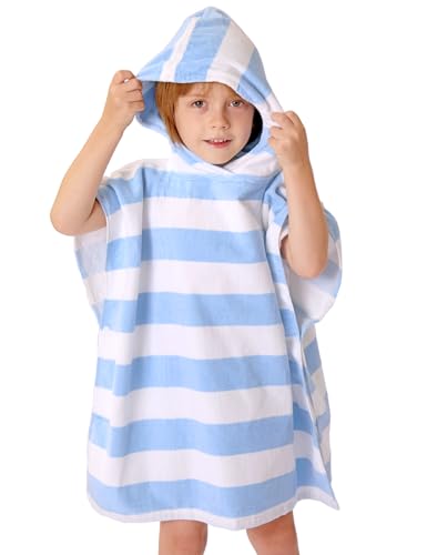 Toddler Hooded Towel Poncho - 100% Cotton Thick Bath & Beach Towel (2-6 Yrs)