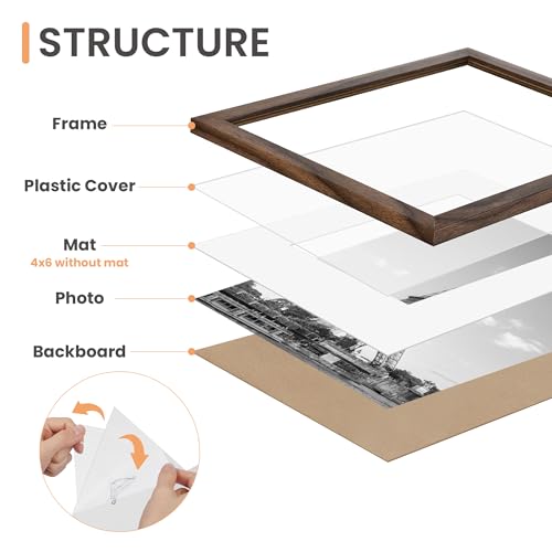 Upsimples 19-Frame Photo Set in Brown - Includes 8x10, 5x7 & 4x6
