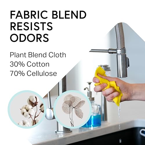 Reusable Cellulose Dishcloths 10-Pack, Absorbent Kitchen Cleaning Cloths