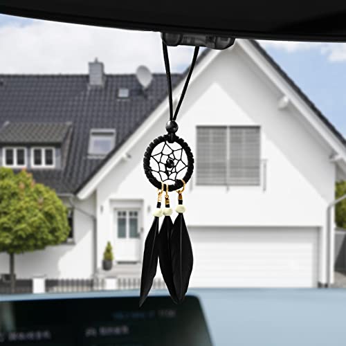 Mini Dream Catcher Set - 7 Pcs Hanging Charms for Car Interior or Wall Decor