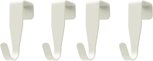 Eywlwaar Over The Cabinet Door Hooks - 4-Pack Single Hook for Easy Organization | Fits Doors Up to 0.8 Inch Thick