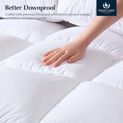 Pacific Coast All-Season White Goose Feather & Down Fiber Comforter, King