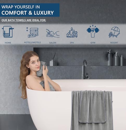 18-Piece Microfiber Bath Towel Set, Ultra-Soft Absorbent Shower Towels