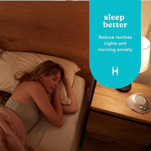 Homedics White Noise Sound Machine, Portable Travel Sleep Therapy with 6 Nature Sounds and Timer