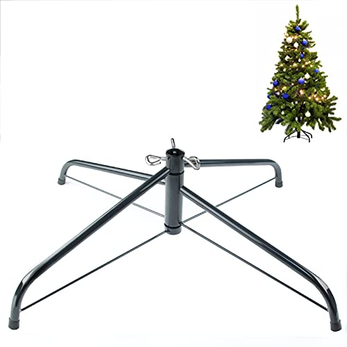 24-Inch Heavy Duty Folding Metal Christmas Tree Stand for 4-10ft Trees