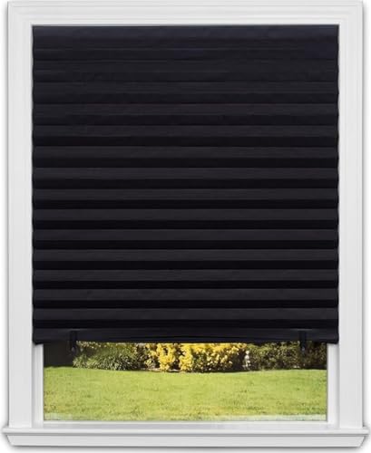 Blackout Pleated Paper Shade, 36" W x 72" L, 6 Pack - No Tools Installation