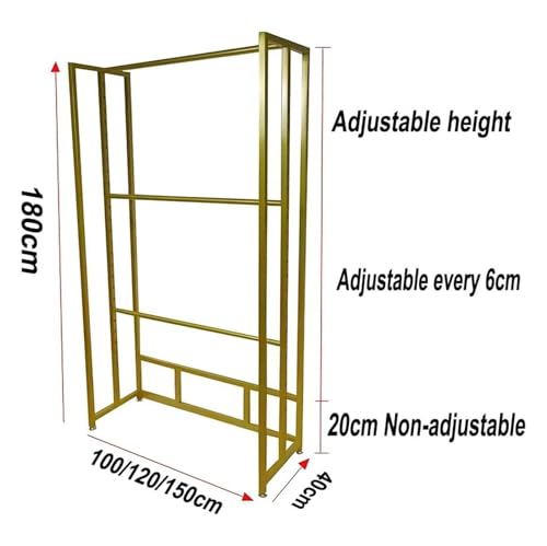 Rolling Metal Display Rack for Vinyl, Fabric, and Scarves - Adjustable Tier
