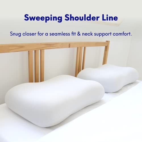 C CUSHION LAB Deep Sleep Ergonomic Cervical Memory Foam Pillow - Calm Grey