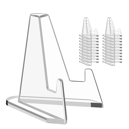 20 Pcs Acrylic Card Display Stands, 2.2 Inch Mini Easel for Trading Cards