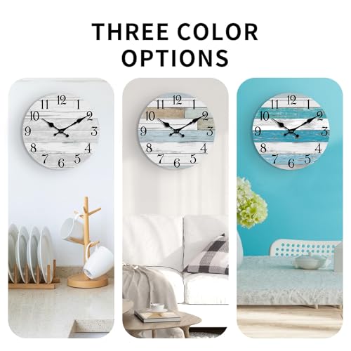 8-Inch Silent Wall Clock - Nautical Non-Ticking Analog Clock for Home