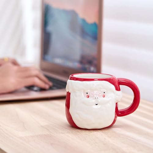 Snuut Santa Claus 12 oz Christmas Mug – Holiday Gift Coffee Cup, Casual