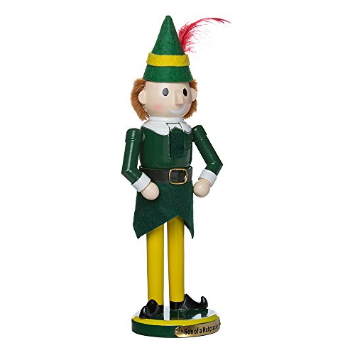 11-Inch Wooden Holiday Elf Nutcracker Tabletop Figure Decoration