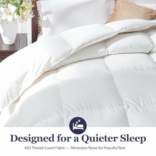 King Size Ultra-Soft Down Feather Comforter - All Season Duvet Insert