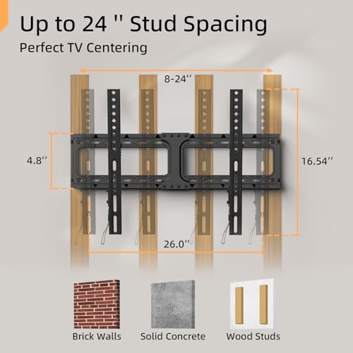 IWORKBOARD Tilting TV Wall Mount for 32 to 90 Inch TVs up to 132 lbs