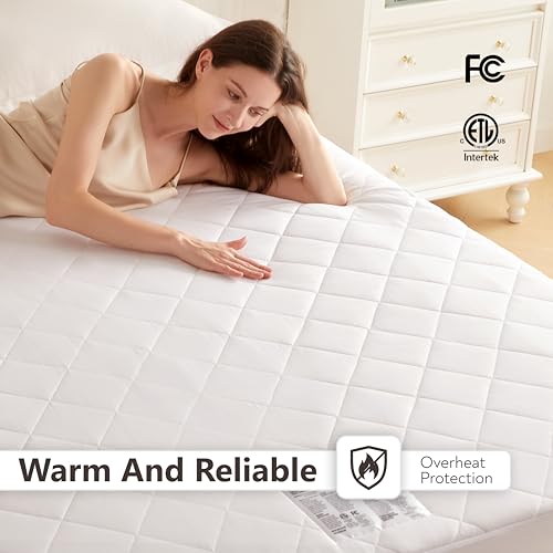 Heated Mattress Pad Queen Size with 10 Heat Settings & Dual Control