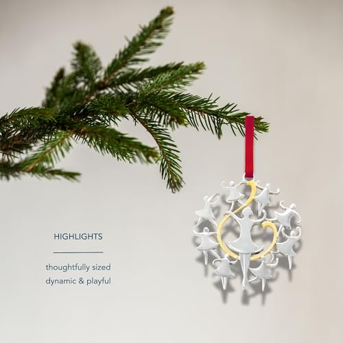 Nambé Twelve Days of Christmas Partridge in a Pear Tree Ornament - 9 Ladies Dancing
