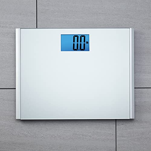 Digital Bathroom Scale with 440-lb Capacity & Step-On Technology