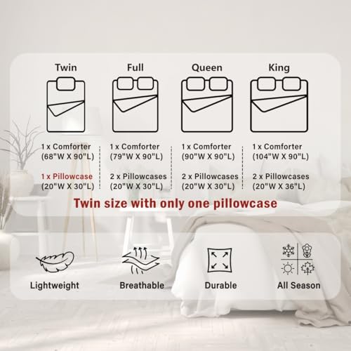 Castle Fairy Pink White Sketch Full Size Christmas Comforter Set with 2 Pillowcases, 79x90