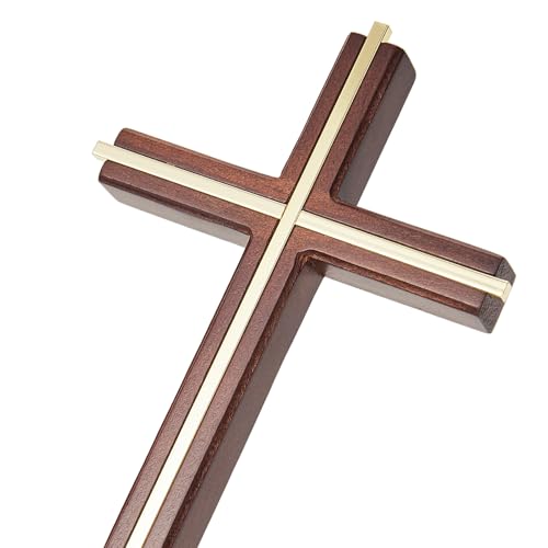 10-Inch Wooden Wall Cross - Modern Minimalist Religious Home Decor