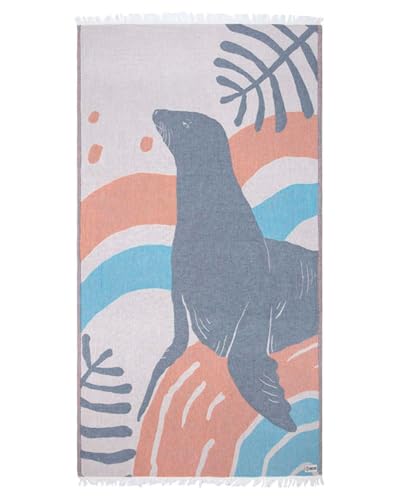 Organic Turkish Cotton Beach Towel - Sand-Resistant & Quick-Dry Blanket