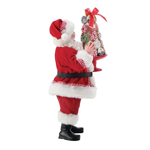 Possible Dreams Santa with Donut Tower Figurine, 12in - Handcrafted Holiday Decor