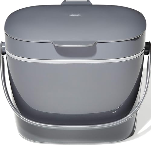 Easy-Clean Countertop Compost Bin 1.75 Gal Charcoal