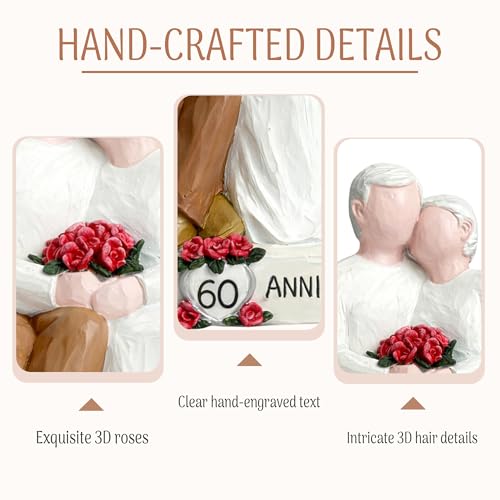 60th Wedding Anniversary Couple Figurine, Diamond Anniversary Keepsake