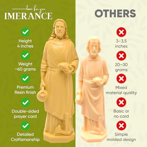 4-Inch St. Joseph Statue for Selling House with Prayer Card Set