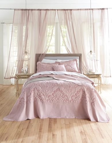 Oversized King Bedspread in Ivory - Luxurious Quilted Design