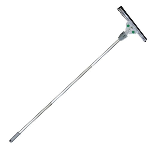 Unger Commercial SmartFit™ WaterWand™ 30" Heavy-Duty Floor Squeegee with 53" Aluminum Handle – Ideal for Removing Water and Dirt from Uneven Surfaces, Grouted Tile, and Non-Slip Flooring HM30K