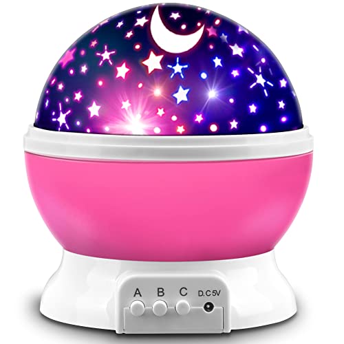 Rotating Star Projector Night Light for Kids Bedroom - Multi-Color Sky Light