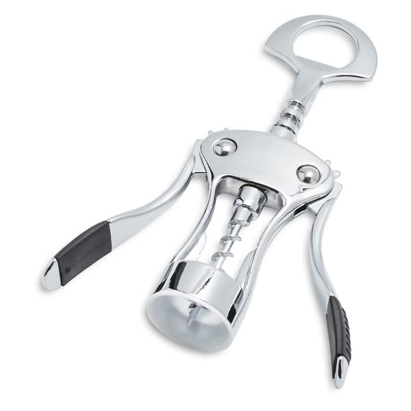 Sur La Table Winged Corkscrew - Silver, Easy-Use Double Lever Wine Opener