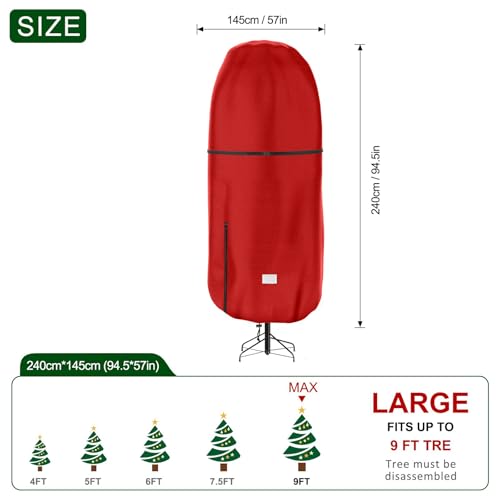 Upright Christmas Tree Storage Bag for 9 FT Artificial Trees Dustproof