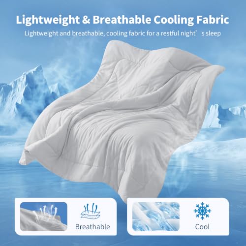 Cooling Comforter King Size - Double-Sided Cold Tech Summer Blanket