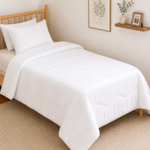 Lightweight Cooling Comforter Twin Size | Breathable Summer Duvet Insert
