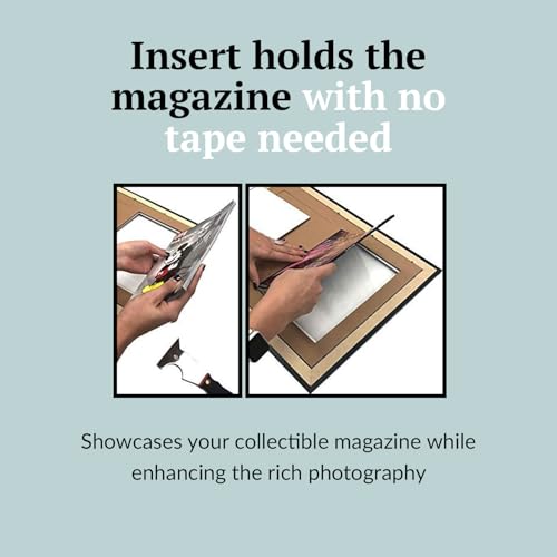 11x14 Magazine Display Frame with Black Mat for 8.5x11.25 Media