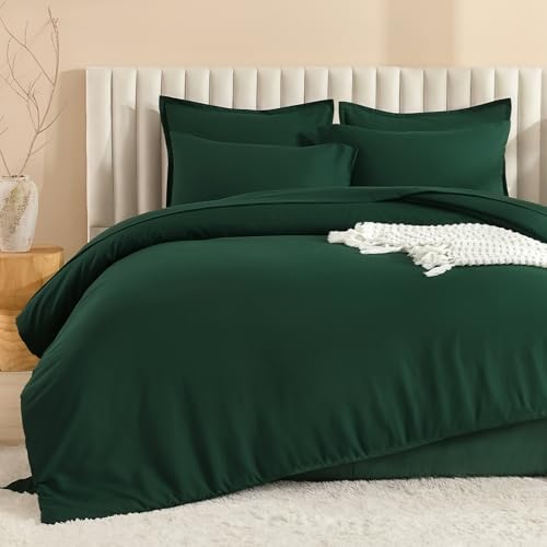 Queen Comforter Set with Sheets - 7 Piece All Season Bedding Set (Emerald)
