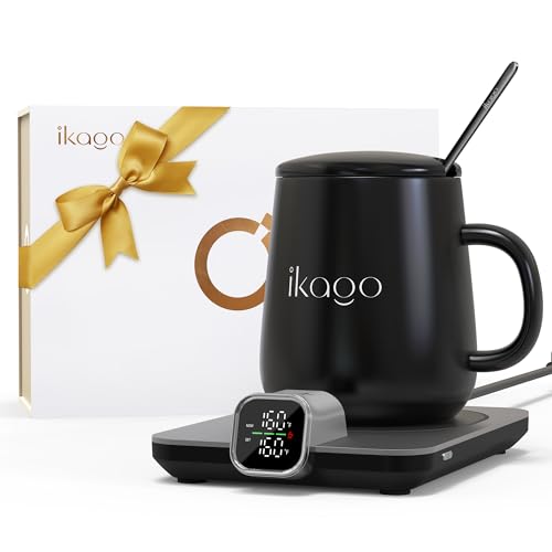 Smart Coffee Mug Warmer Set with 15oz Ceramic Mug - Precise Temp Control