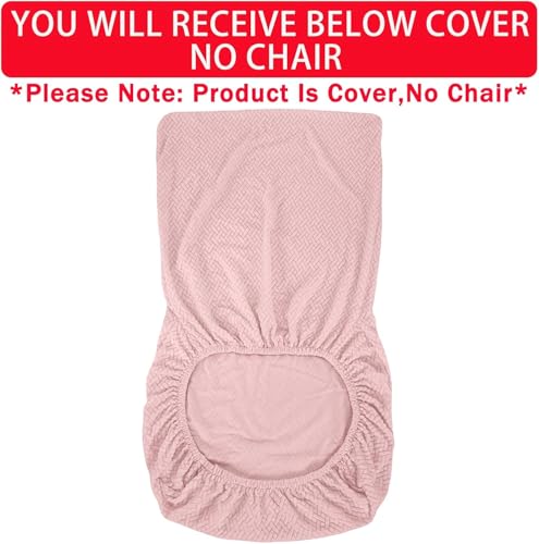 Elastic Armless Chair Cover - Super Stretchy Slipcover for Accent Chair (Pink)
