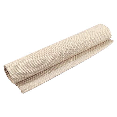 Cotton Montessori Work Rug for Toddlers, 17" x 27" Beige Activity Mat