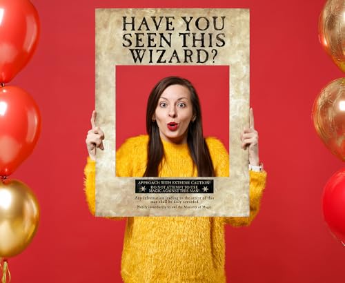 Wizard Wanted Poster Photo Prop 27" x 20" - Durable Cardstock for Parties