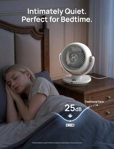 Dreo 11-Inch Desk Air Circulator Fan with Remote, Quiet Bedroom Table Fan