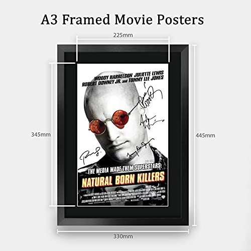 HWC Trading Natural Born Killers Movie Poster Signed Autograph 16x12 Black Frame